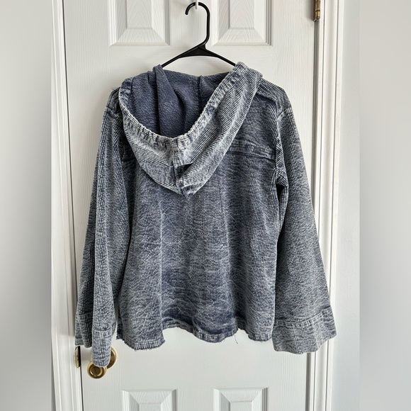 POL Womens Small Vintage Corduroy Hoodie Washed Blue Oversized - Picture 8 of 8
